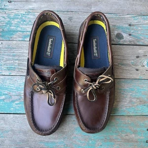 Timberland Kiawah Bay Bootsschuhe Herren 9,5 M Braun 2 Augen Klassisch Fahren Halbschuhe - Bild 1 von 12