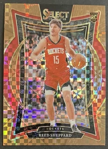 2024-25 Select Reed Sheppard Bronze Checkerboard /49 RC Rockets Rookie - Bild 1 von 2