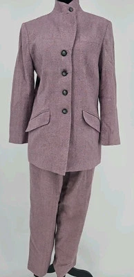 Vintage 1960 Pendleton Women's Purple And Gray Wool  Blazer Jacket Pant Suit 6 - Image 1 of 4