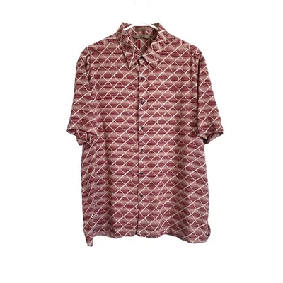 Camisa Axist Lavable 100% Seda Abotonada Manga Corta Cuello Tostado Óxido XXL Foto 1 de 4