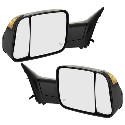 Towing Mirror Set For 13-18 Ram 1500 2500 12-18 3500 Power Heated Signal Light Foto 1 de 4