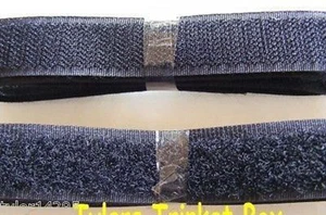1m Black Hook and Loop Sticky Self Adhesive 38mm 1.5'' 3.8cm Width Wide - Picture 1 of 1
