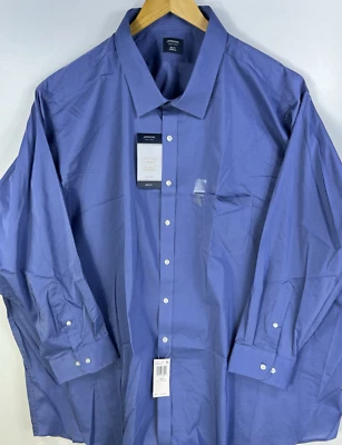 Nuevo Arrow EE. UU. Para hombres Talla 22 34/35 Ajuste Grande Elastizado Azul Manga Larga Botón Azul Foto 1 de 4