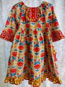 Sage & Lilly Fall Dress Floral Girl's Size 4T  - Picture 1 of 12