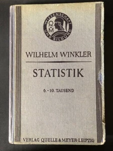 Wilhelm Winkler (1884 - 1984) Statistik Ausgabe 1933 - Bild 1 von 2