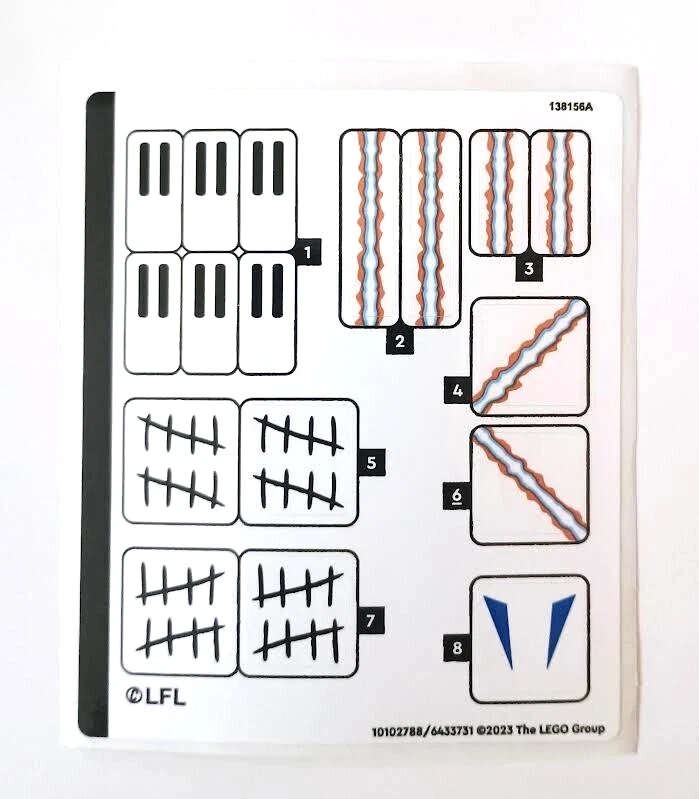 Lego 75349 Captain Rex Helmet Original Sticker Sheet - Authentic Decals - Image 1 of 1