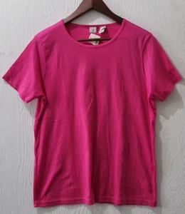 Real Clothes Women Large Pink Casual Summer T shirt - Picture 1 of 5