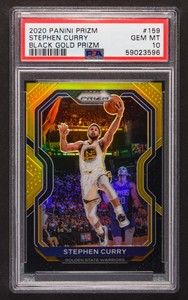 2020 PANINI PRIZM BLACK GOLD PRIZM STEPHEN CURRY #159 2/5 PSA 10