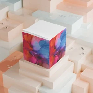 Colorful Note Cube - Desk Organizer, Office Supplies, Stationery Gift, Note Pad, - Picture 1 of 4