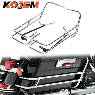 Para Harley Touring Electra Glide FLHT 97-08 Bolsas de sillín Soporte de montaje de riel de protección Foto 1 de 4