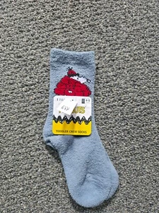 GAP Baby Snoopy Socks Knit Crew Toddler One Pair Sz 4 5 Yrs. New - Picture 1 of 3