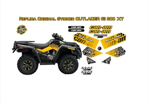 BRP can-am Outlander G1 Max XT DECAL sticker Kit graphics set 650 800R xt YELLOW - Picture 1 of 3