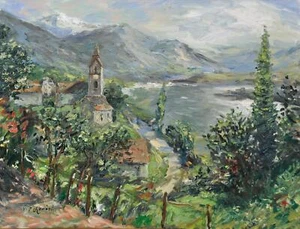 Cuadro Bahía de Ascona Peter Lorösch Bad Orb 1965-2012 - Imagen 1 de 5