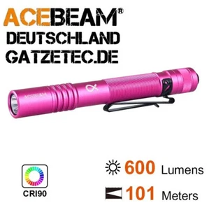 ACEBEAM Pokelit 2AA Pink Edition LED Taschenlampe neu 600 Lumen inkl. Akku und L
