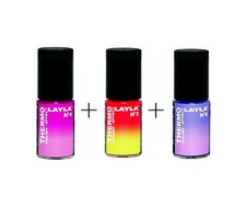 3 SMALTI LAYLA THERMO POLISH EFFECT A VOSTRA SCELTA INDICATE COLORI CON MESSAGGI