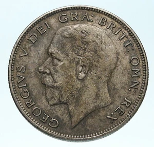 1928 Great Britain United Kingdom UK King GEORGE V Silver Half Crown Coin i83619 - Picture 1 of 3