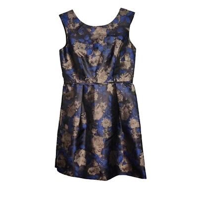 Donna Ricco Cocktail Semi-Formal Dress Women Size 10 Blue Metallic Sleeveless  - Image 1 of 4