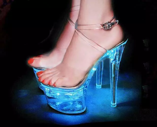 Fashion Women's Light Up High Heel LED Platform High Heel Luminous Sandals 0630 - Image 1 of 3