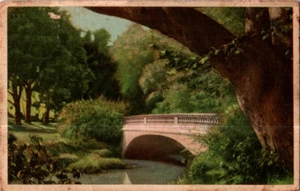 Concrete Bridge postcard. Cancel 1941 Eaton, Ohio - Picture 1 of 2
