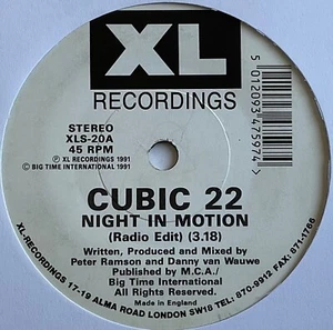 Cubic 22 - Night In Motion - 7” Vinyl Single - Picture 1 of 3