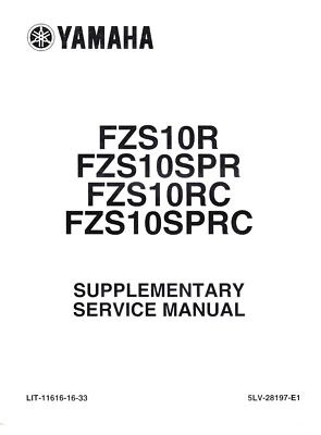 OEM Genuine Yamaha Dealer Factory Service Manual Supplement FZ1 Fazer 2003 03 - Image 1 of 2