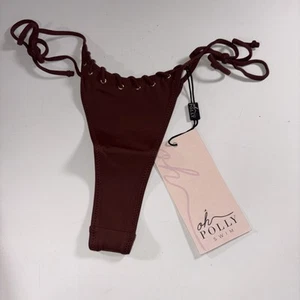 Tanga de bikini Oh Polly Polynesia con cordón color: marrón talla: S ¡NUEVA! - Imagen 1 de 4