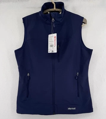 Marmot Tempo Vest Womens Sz MEDIUM Arctic Navy Full Zip Sleeveless Jacket - Image 1 of 4