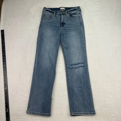 Pantalones de mezclilla para mujer Altard State talla 28 desgastados tiro alto pierna recta Foto 1 de 4