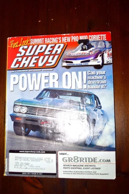 Super Chevy Magazine August 2001 Summit Racing Pro Mod Corvette Chevelle Foto 1 de 3