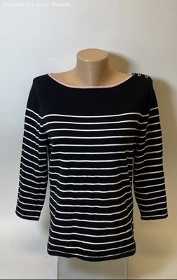 Lauren Ralph Lauren Women's Black & White 3/4 Long Sleeve - Size XL - Image 1 of 4