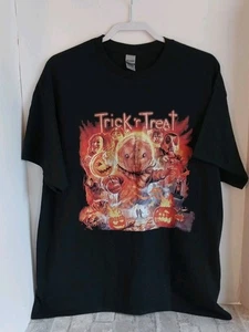 Sam Trick r Treat Grafik T-Shirt Erwachsene XL schwarz Horror Grafik Halloween - Bild 1 von 6