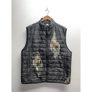 Mossy Oak Vest Insulated Camo Camouflage Black Woodland Large - Picture 1 of 10