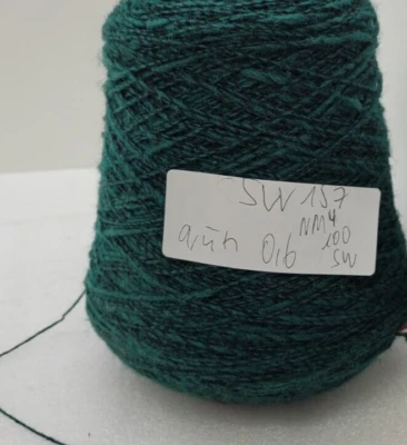 MARKENLOS Garn Stricken weben| grün -schwarz schurwolle-strickwolle wolle 500gr |sw157