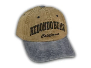 Brown and Blue Redondo Beach Washed Baseball Cap - Picture 1 of 4