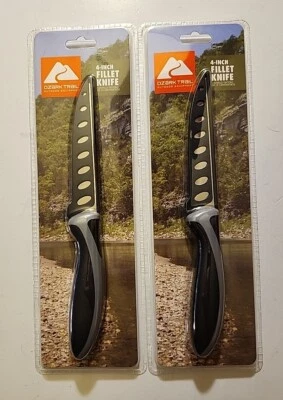 New (lot of 2) OZARK TRAIL. 4 INCH FILLET KNIFE. SOFT GRIP HANDLE. free shipping - Image 1 of 4