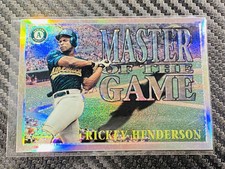 1996 Topps Chrome Master of the Game Rickey Henderson Athletics Refractor