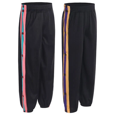 Kids Boys Side Split Button Trousers Sport Pants Elastic Waistband Sweatpants - Image 1 of 3