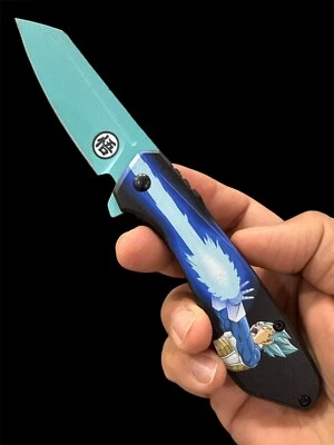 Anime themed Spring Assisted Pocket Knife - Collectible Anime Design Edc pF85F - Image 1 of 2