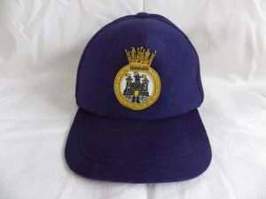 HMS EDINBURGH ( RN ) BASEBALL WITH A BULLION WIRE BADGE - Picture 1 of 1
