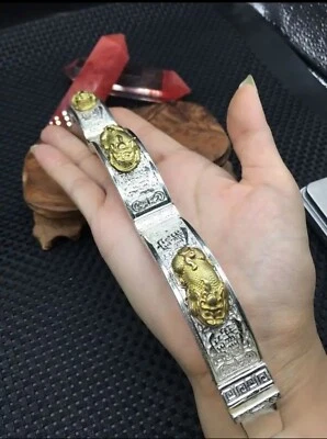 ALTA QUALITÀ Argento TIBETANO Bracciale serpente - Immagine 1 di 4