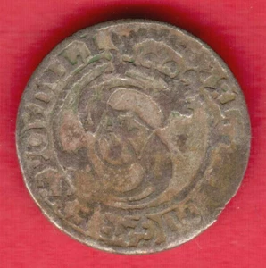 Riga Schilling 1599 Latvia Poland Sweden Sigismund III Vasa Waza 373 - Picture 1 of 2