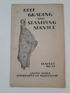 1932 beef trading and stamping service leaflet United States department jj Medi - Imagen 1 de 6