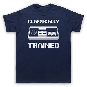 CLASSICALLY TRAINED UNOFFICIAL VIDEO GAME NES RETRO MENS & WOMENS T-SHIRT - Picture 1 of 23