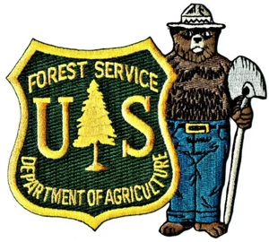 Official SMOKEY BEAR & USFS SHIELD Embroidered Patch Boy Girl Friend Nature -NEW - Picture 1 of 2