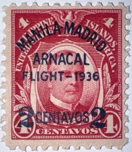 Travelstamps: 1936 Manila-Madrid US Possession Philippines 2c on 4c Sc #C54 MNH - Picture 1 of 6