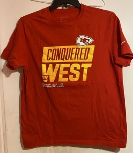 Kansas City Chiefs Nike 2022 AFC West Champions spogliatoio/taglia L/T shirt - Foto 1 di 6
