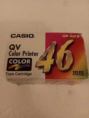 Casio QR-46CR QV Color Printer Replacement 46mm Tape Cartridge New Sealed - Image 1 of 4