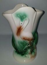 Vintage Regal China Ceramic Vase Egret Crane Bird 309 8 3/4" Planter USA Pottery