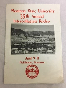 1981 MONTANA STATE UNIVERSITY 35th ANNUAL INTERCOLLEGIATE RODEO PROGRAM - Picture 1 of 7