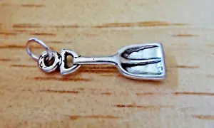 Niedliche Schneeschaufel Charm Sterlingsilber 3D 22x7mm - Bild 1 von 5